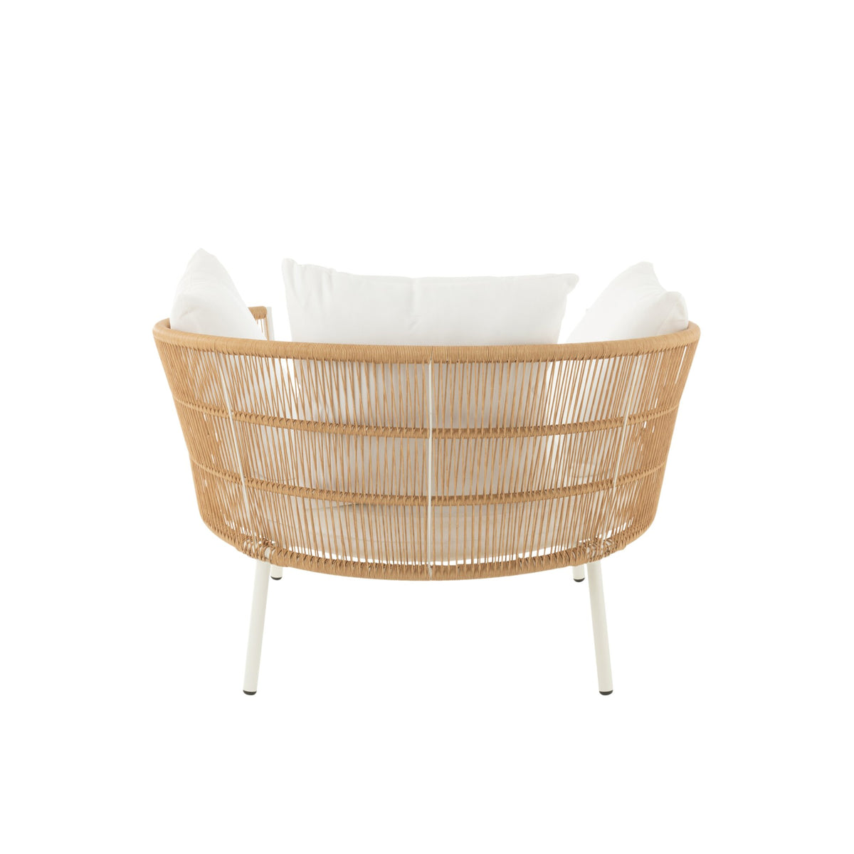 Krzesło Joa Metal/Rattan Białe J-Line