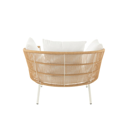 Krzesło Joa Metal/Rattan Białe J-Line