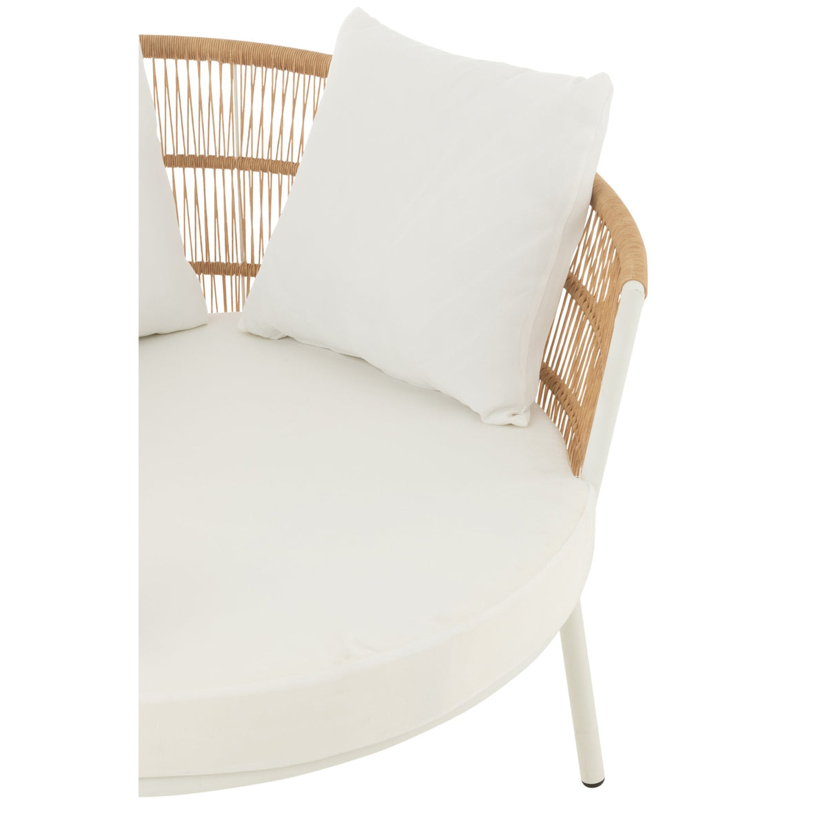 Krzesło Joa Metal/Rattan Białe J-Line