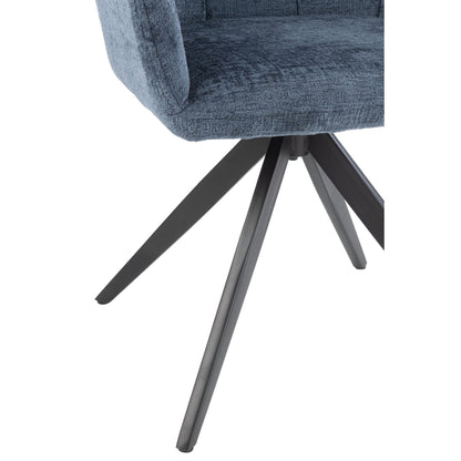 Stoel Louna Ijzer/Acryl Blauw J-Line