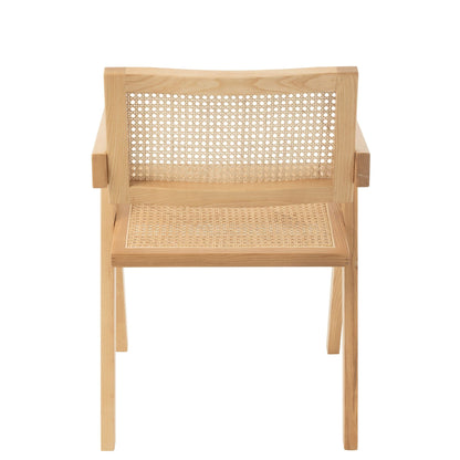Stoel Rooster Essenhout/Rattan Naturel J-Line