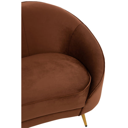 Tapicerowana sofa Elisabeth brązowa 180 cm J-Line