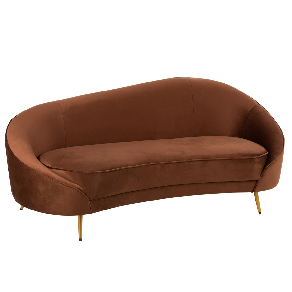 Tapicerowana sofa Elisabeth brązowa 180 cm J-Line