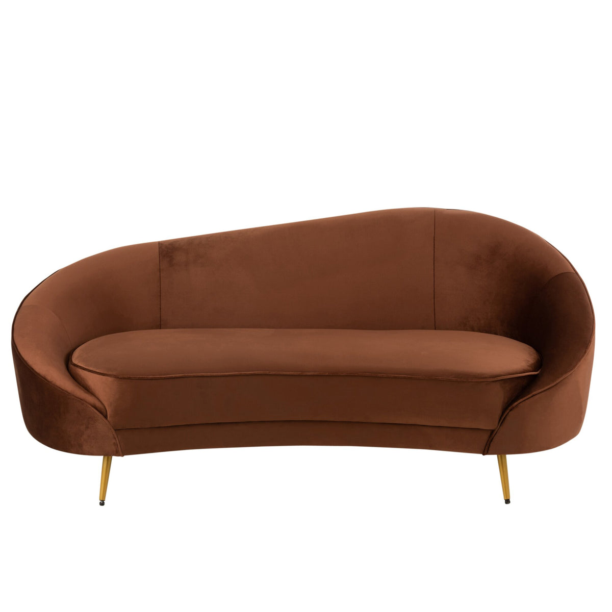 Tapicerowana sofa Elisabeth brązowa 180 cm J-Line