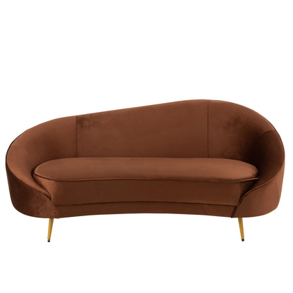 Tapicerowana sofa Elisabeth brązowa 180 cm J-Line