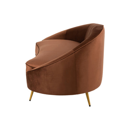 Tapicerowana sofa Elisabeth brązowa 180 cm J-Line