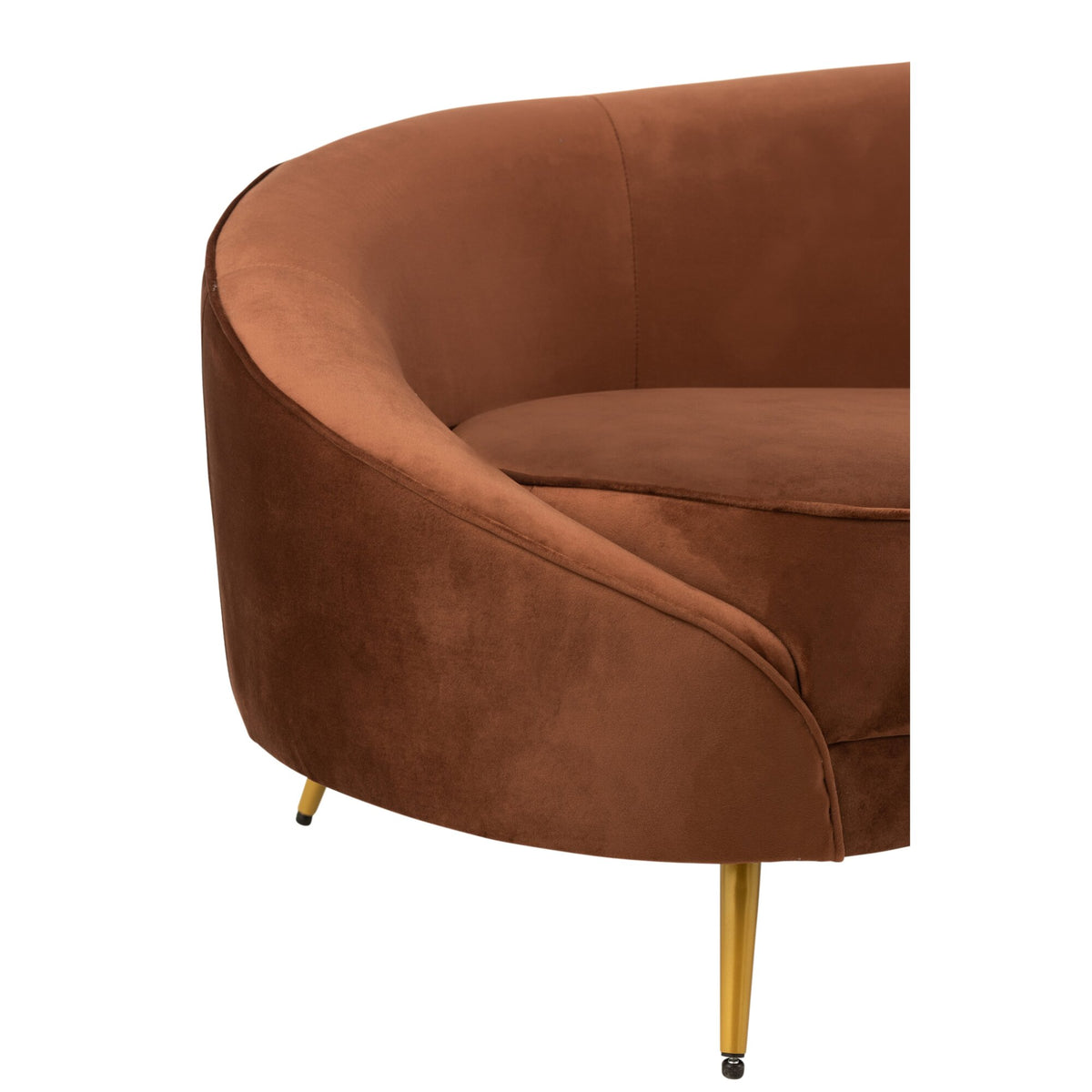 Tapicerowana sofa Elisabeth brązowa 180 cm J-Line