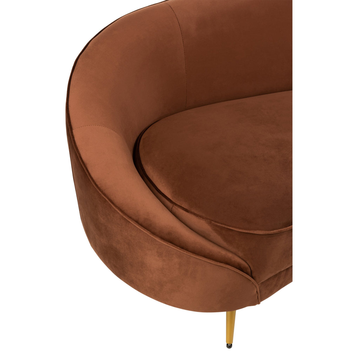 Tapicerowana sofa Elisabeth brązowa 180 cm J-Line