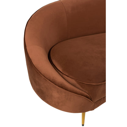 Tapicerowana sofa Elisabeth brązowa 180 cm J-Line