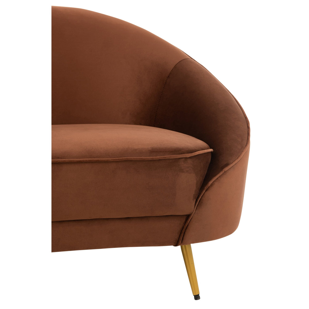 Tapicerowana sofa Elisabeth brązowa 180 cm J-Line