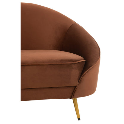 Tapicerowana sofa Elisabeth brązowa 180 cm J-Line
