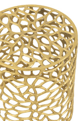 Stool Cylinder Aluminium Gold Colored - - J-Line - livinglovely.nl