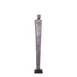 Symon Beeld Aluminium Gunmetal Small van PTMD, slank abstract figuur van gunmetal aluminium op vierkante voet
