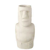Tafelhaard Bio-Ethanol Moai Grijs 28x22x65cm - Tafelhaard - J-Line - livinglovely.nl