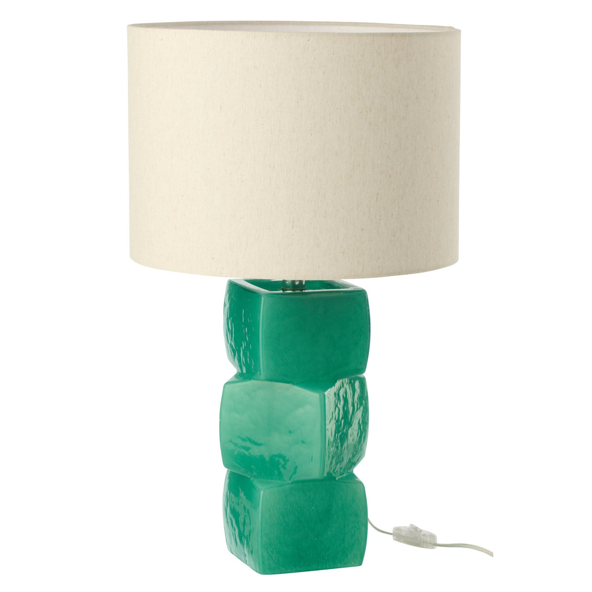 Lampa stołowa 3 Sześciany Szkło Ciemnozielone J-Line