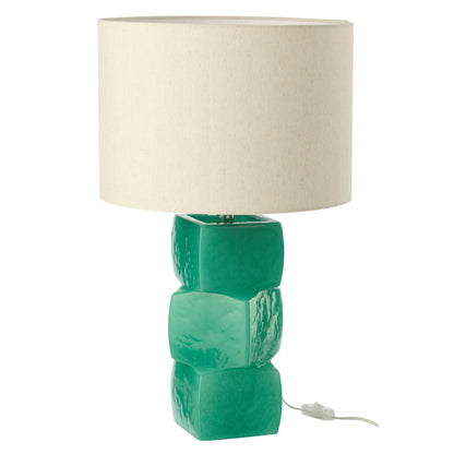 Lampa stołowa 3 Sześciany Szkło Ciemnozielone J-Line