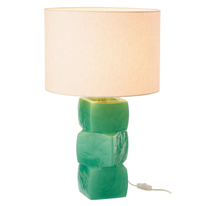Lampa stołowa 3 Sześciany Szkło Ciemnozielone J-Line