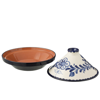 Tagine Granada Motyw Kobaltowy Niebieski/Biały Ceramika J-Line