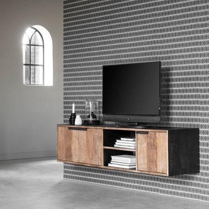 TV-meubel Cosmo Hangend Medium van DTP Home, zwart afgewerkte binnenzijde
