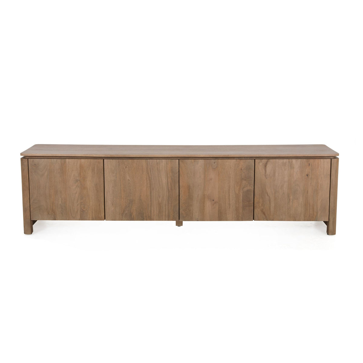 TV-meubel Dallas van Starfurn in naturel mangohout, 210 cm breed en 55 cm hoog