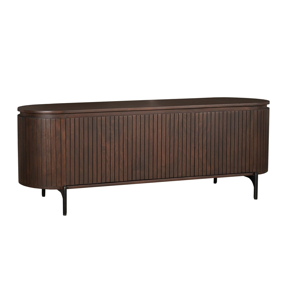 Geopende deuren van het Solana tv meubel met ruimte voor apparatuur