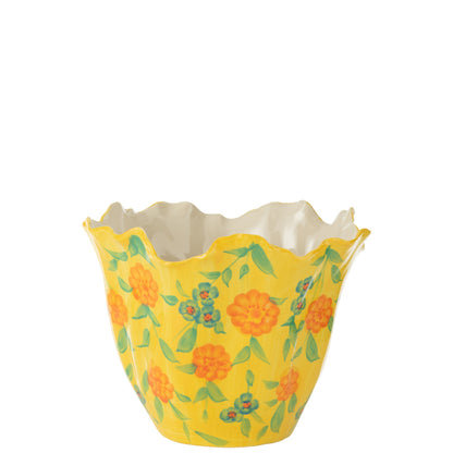 Waza Alegria na kwiaty, szeroka, ceramiczna, mieszana, L32,5 x B30,5 x W28,5 cm, J-Line