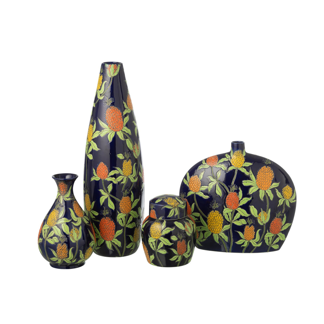 Wazon Ananas Porcelanowy Wielokolorowy Duży J-Line