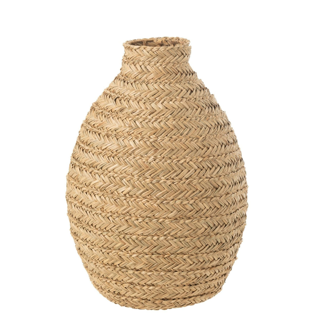 Wazon Pleciony z Trawy Morskiej Naturalny Large J-Line