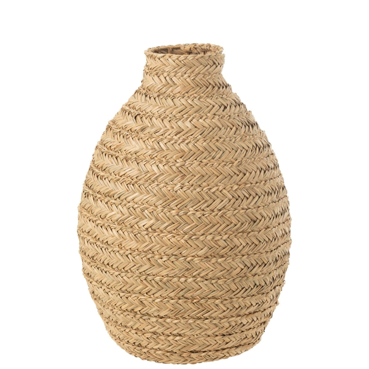 Wazon Pleciony z Trawy Morskiej Naturalny Large J-Line
