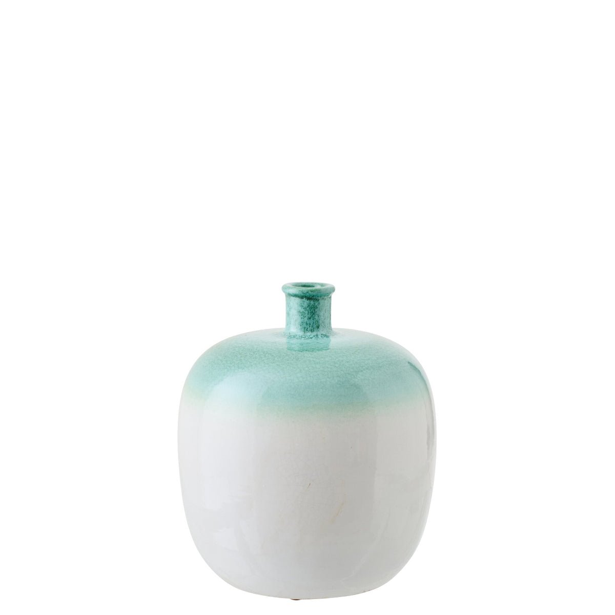 Wazon ceramiczny miętowy/biały J-Line