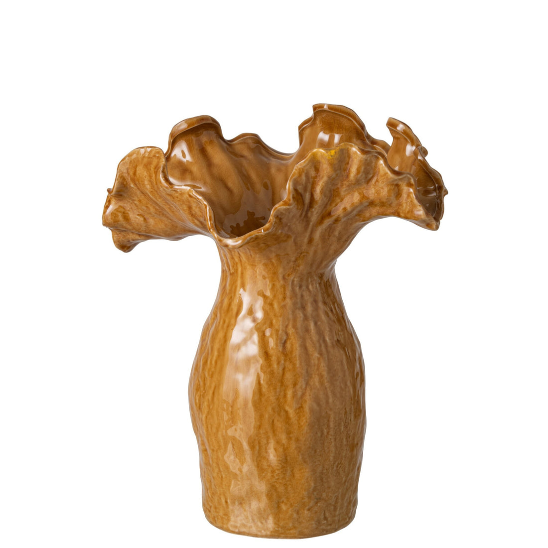Wazon ceramiczny musztardowy duży J-Line