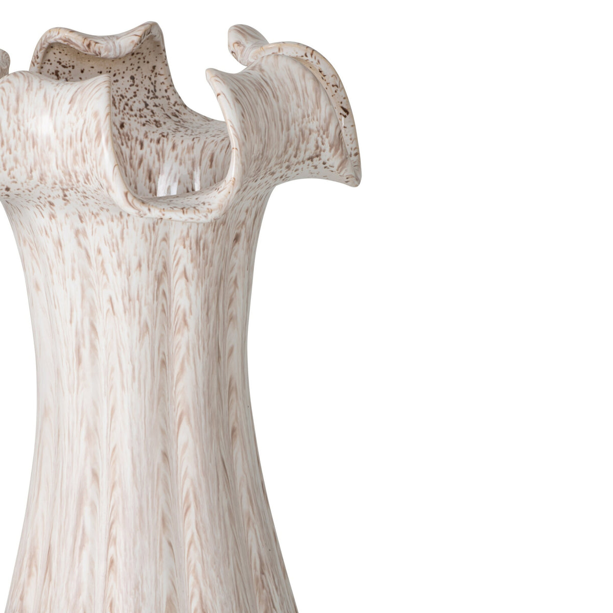 Wazon z beżowej ceramiki szkliwionej, duży, linia J
