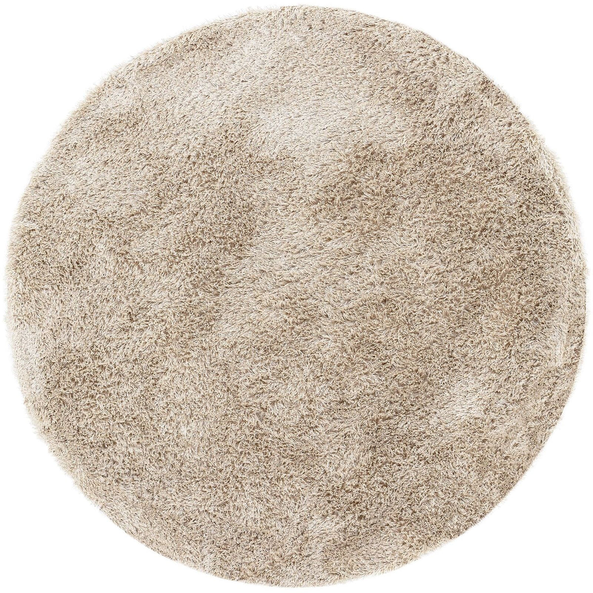 Vloerkleed Crown Beige Rond 150cm van MUST Living in beige, 100% polyester, volledig in beeld op een neutrale achtergrond