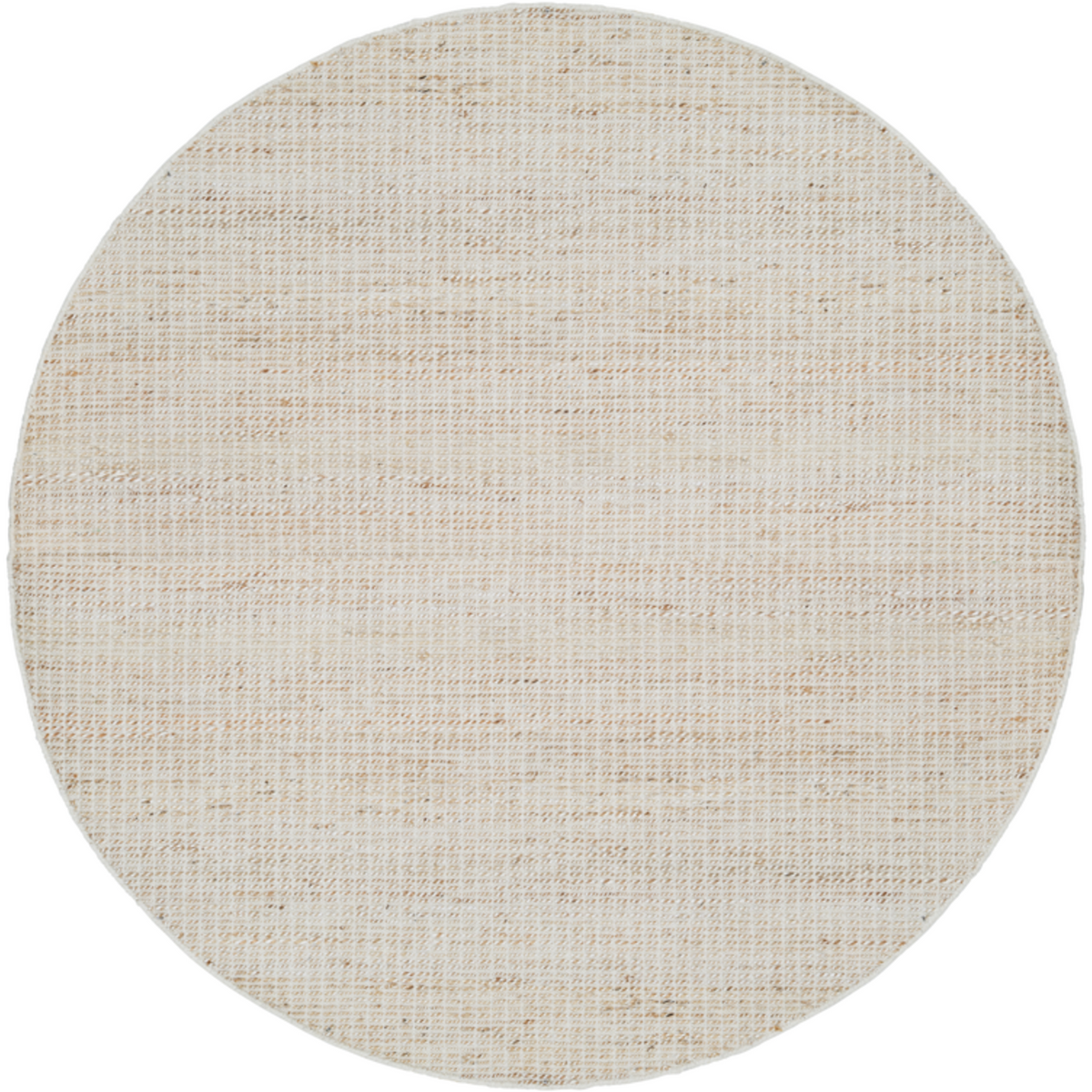 Vloerkleed Hero Ivoor Naturel Rond 200cm van MUST Living, volledig in beeld op een neutrale achtergrond