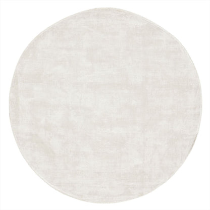 Groot rond vloerkleed La Belle van MUST Living in zandkleurige viscose, doorsnede 250 cm