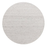 Rond vloerkleed Nirvana van MUST Living in grijze wol en polyester met een doorsnede van 200 cm