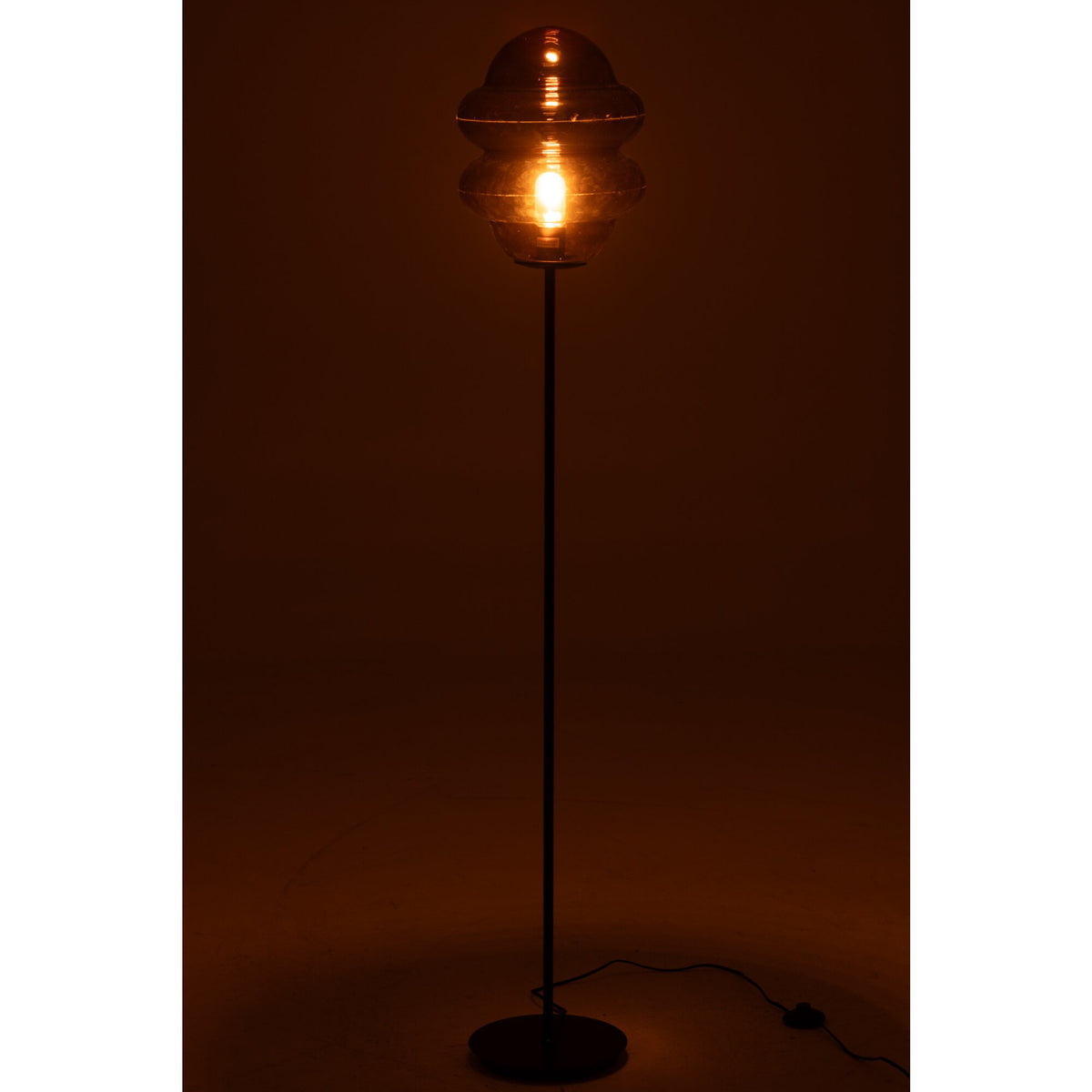 Lampa podłogowa Honinglepel Szklana Brązowa H160cm J-Line