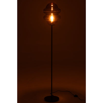 Lampa podłogowa Honinglepel Szklana Brązowa H160cm J-Line