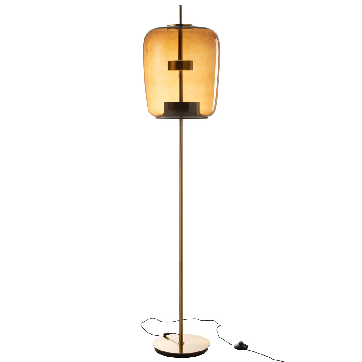 Lampa podłogowa LED Szkło Brązowa H 168cm J-Line