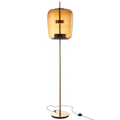 Lampa podłogowa LED Szkło Brązowa H 168cm J-Line