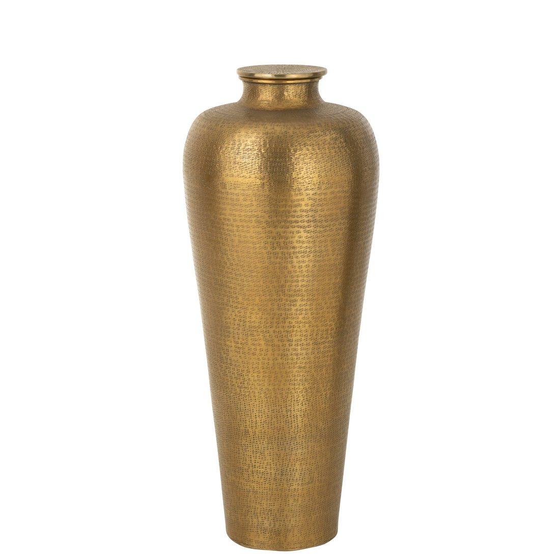 Wazon podłogowy cylindryczny z aluminium, złoty, J-Line