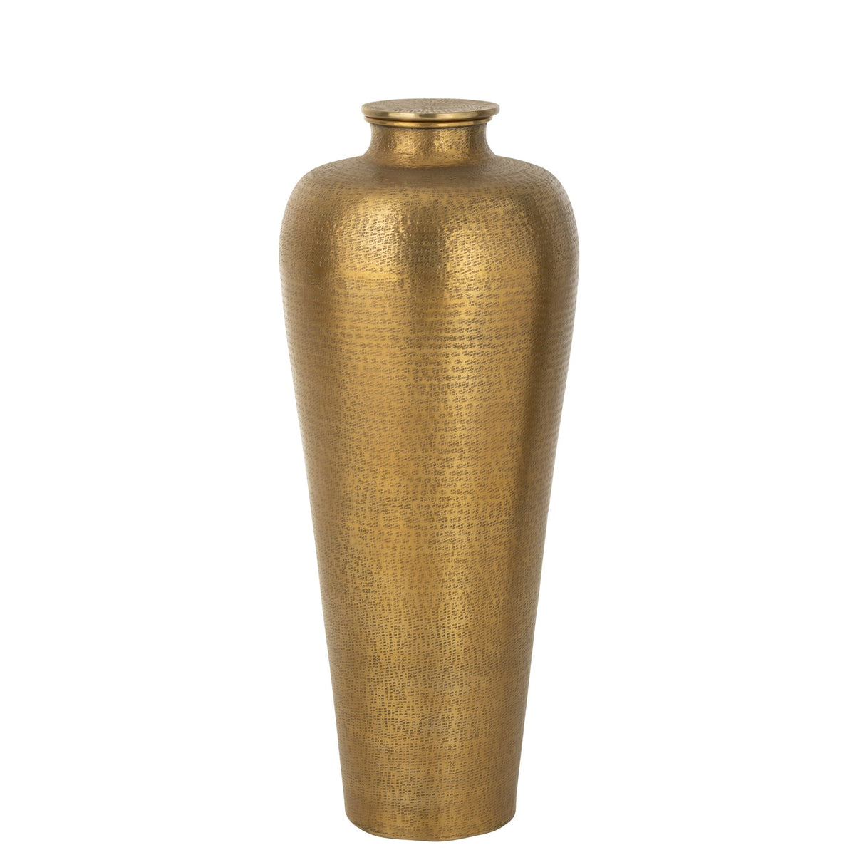Wazon podłogowy cylindryczny z aluminium, złoty, J-Line