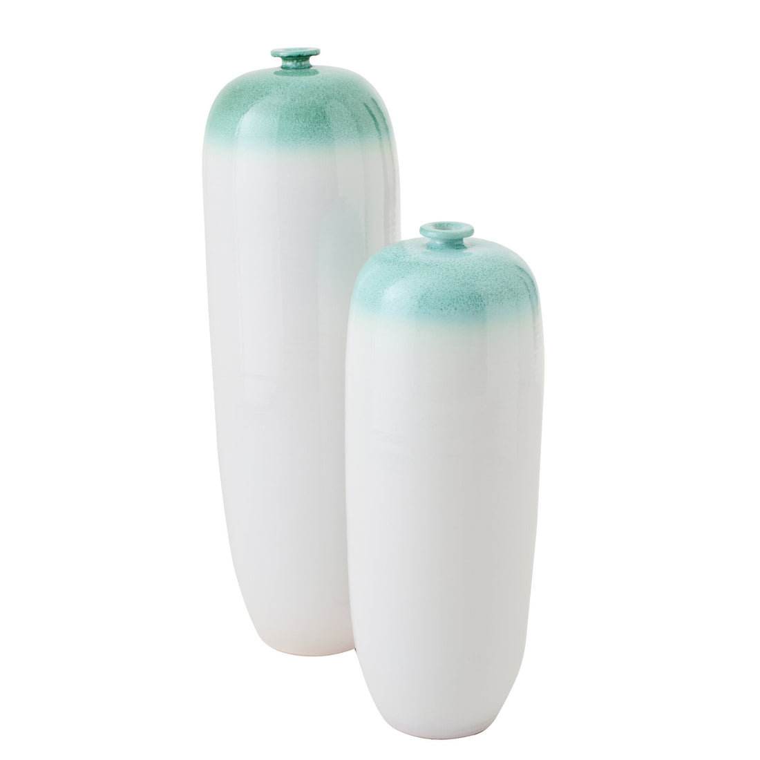 Wazon podłogowy ceramiczny miętowy/biały Large J-Line