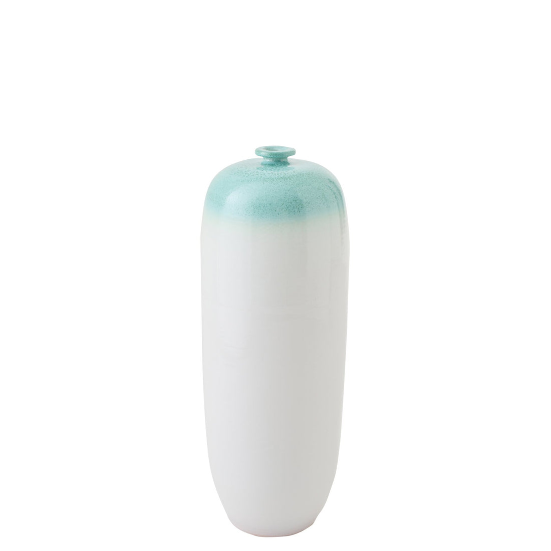 Wazon podłogowy ceramiczny miętowy/biały średni J-Line