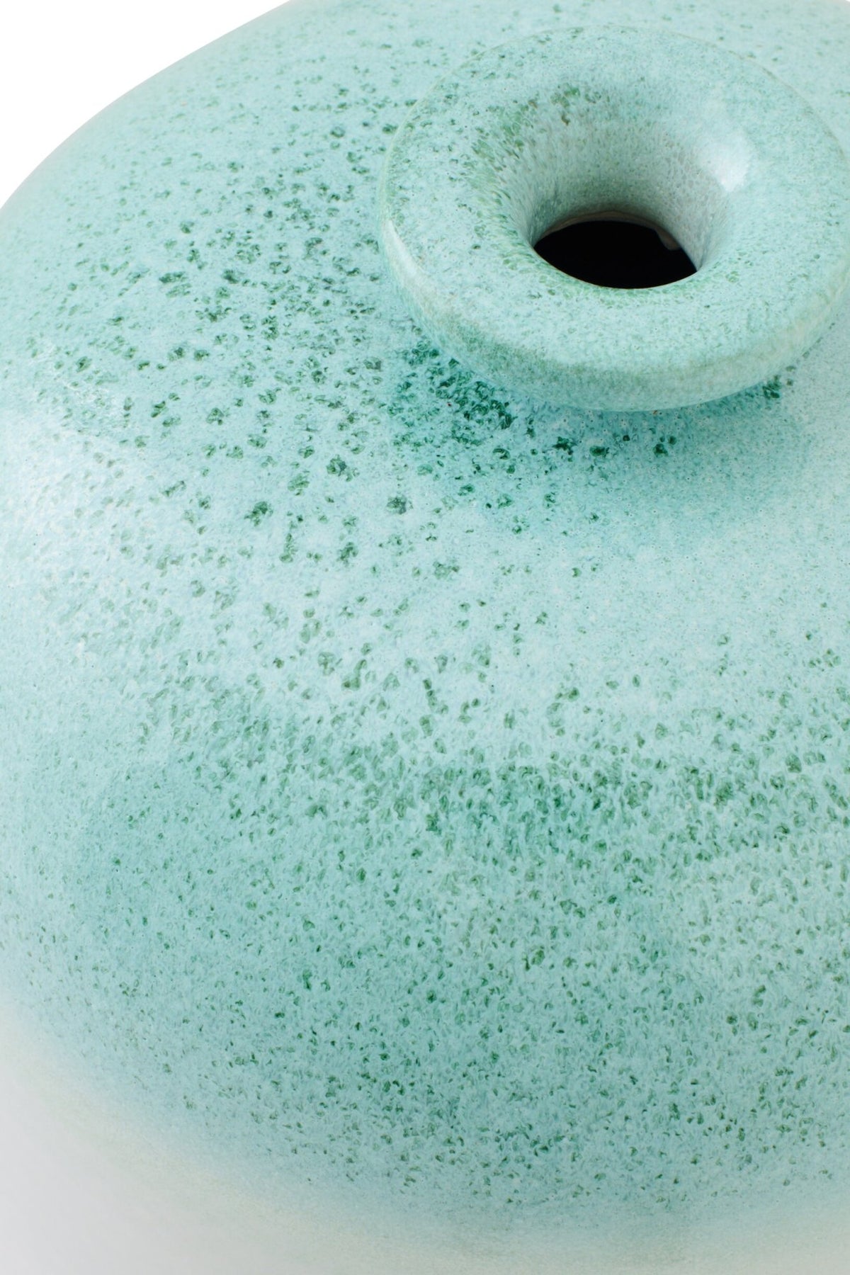 Wazon podłogowy ceramiczny miętowy/biały średni J-Line