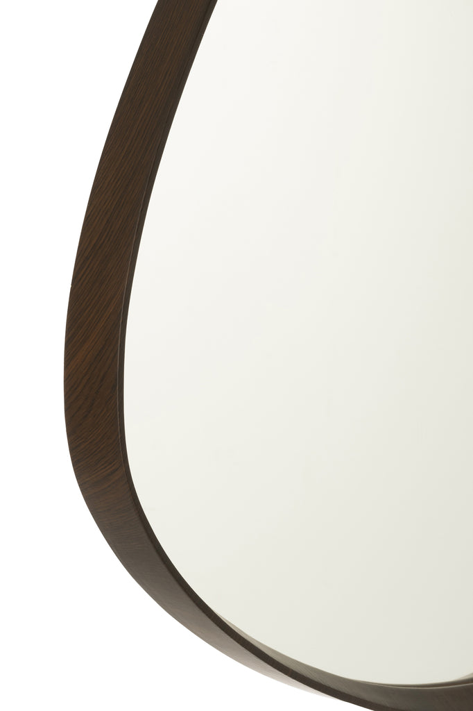 Wandspiegel Abstract Spiegel/Mdf Donkerbruin Small - Spiegel - J-Line - livinglovely.nl