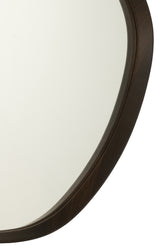 Wandspiegel Abstract Spiegel/Mdf Donkerbruin Small - Spiegel - J-Line - livinglovely.nl