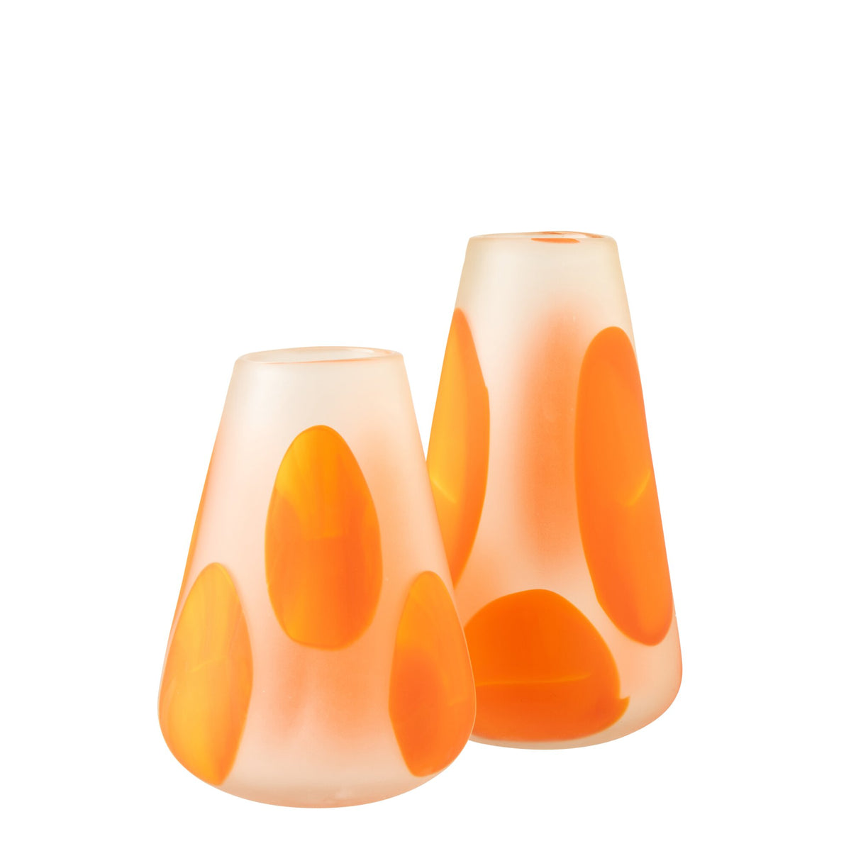 Lampa wiatrowa Szklane kropki Ciemno pomarańczowy/Przezroczysty Large J-Line