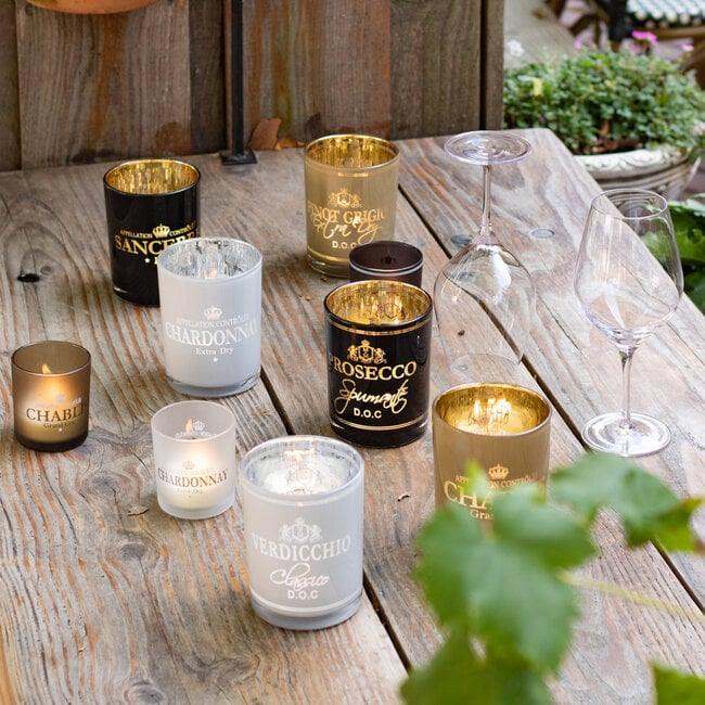 Windlicht Wijn Sancerre Zwart Medium 12cm - Windlicht - Mars &amp; More - livinglovely.nl